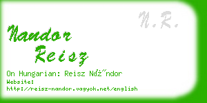 nandor reisz business card